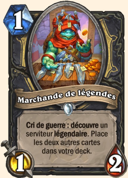 Marchande de legendes carte Hearhstone