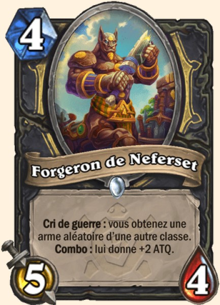 Forgeron de Neferset carte Hearhstone