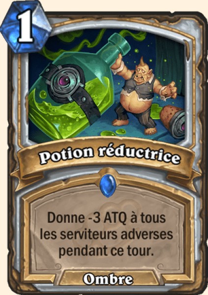 Potion réductrice carte Hearthstone