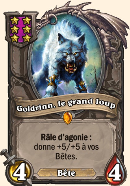 Goldrinn, le grand loup carte Hearthstone