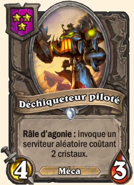 Dechiqueteur pilote carte Hearhstone