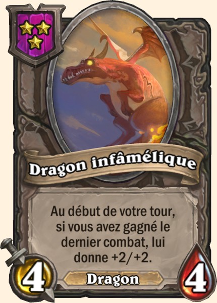 Dragon infâmélique carte Hearthstone