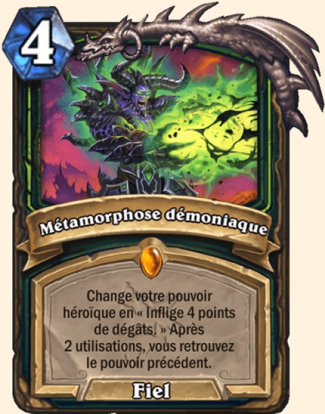 Metamorphose demoniaque carte Hearhstone
