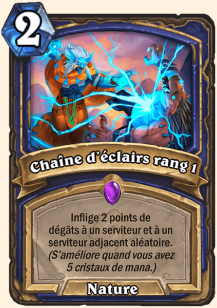 Chaine d'eclairs rang 1 carte Hearhstone