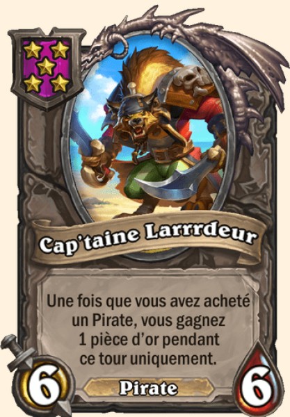 Cap'taine Larrrdeur carte Hearhstone