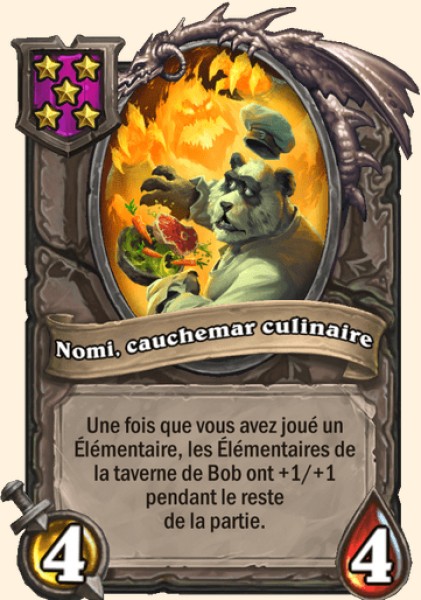 Nomi, cauchemar culinaire carte Hearhstone