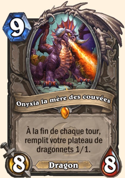 Onyxia la mere des couvees carte Hearhstone