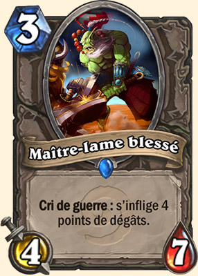 Maitre-lame blesse carte Hearhstone