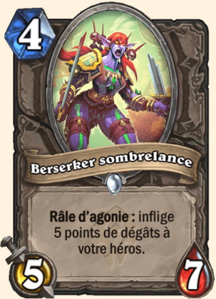 Berserker sombrelance carte Hearhstone