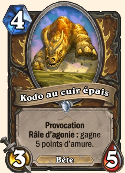 Kodo au cuir epais carte Hearhstone