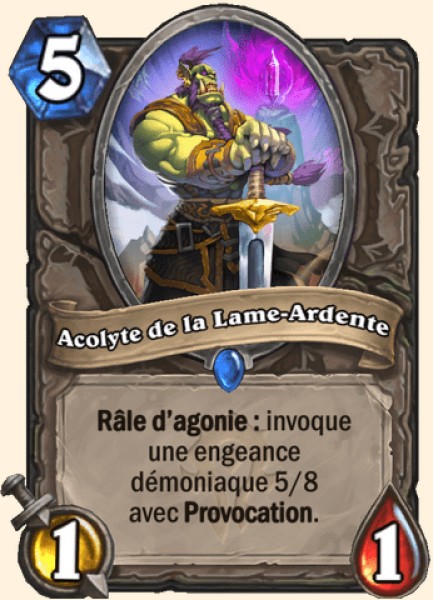 Acolyte de la Lame-Ardente carte Hearhstone