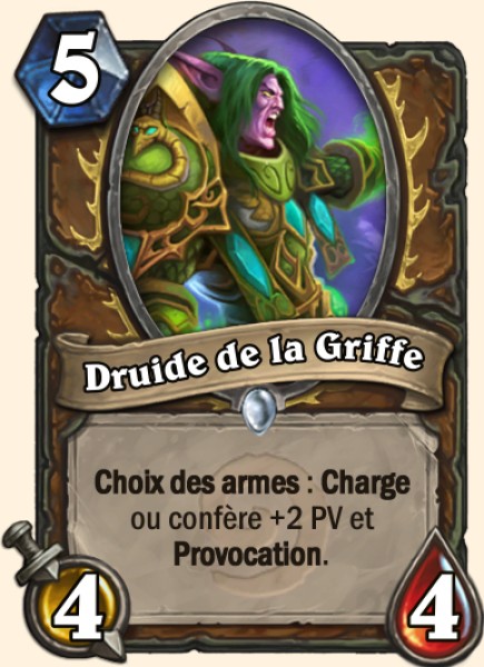 Druide de la Griffe carte Hearhstone