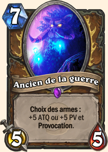 Ancien de la guerre carte Hearhstone