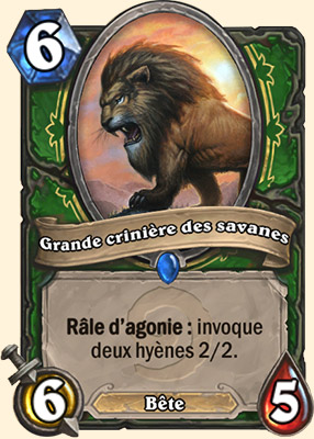 Grande criniere des savanes carte Hearhstone