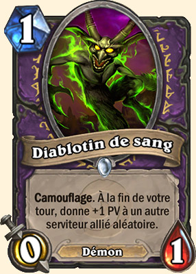 Diablotin de sang carte Hearhstone