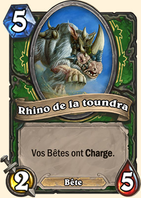 Rhino de la toundra carte Hearhstone