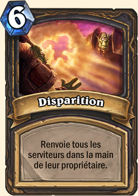 Disparition carte Hearhstone