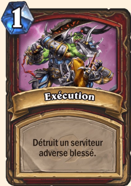 Execution carte Hearhstone