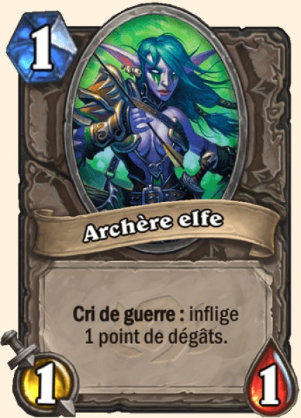 Archere elfe carte Hearhstone