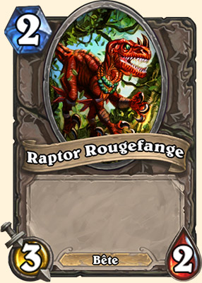 Raptor Rougefange carte Hearhstone