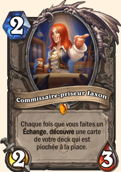 Commissaire-priseur Jaxon carte Hearhstone