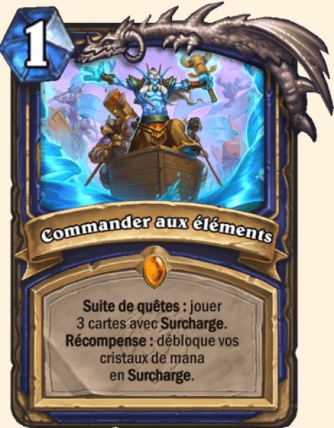 Commander les elements carte Hearhstone