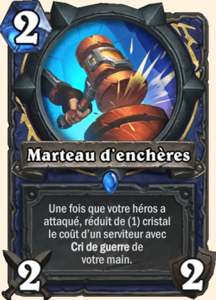 Marteau d'encheres carte Hearhstone