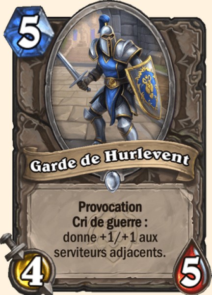 Garde de Hurlevent carte Hearhstone