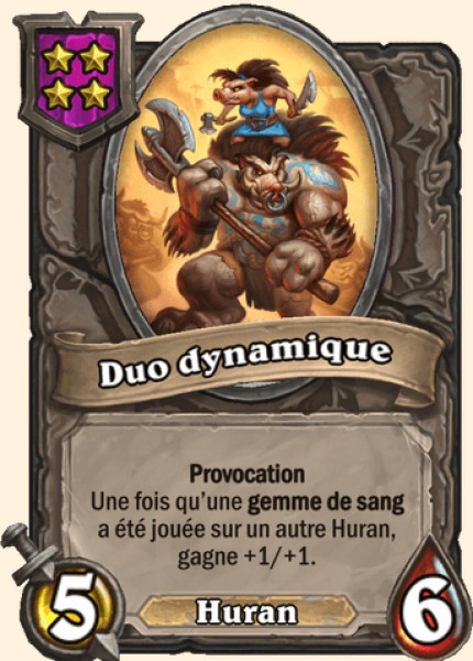 Duo dynamique carte Hearhstone