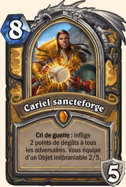 Cariel Sancteforge carte Hearhstone