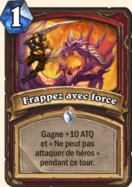 Frappez avec force carte Hearhstone