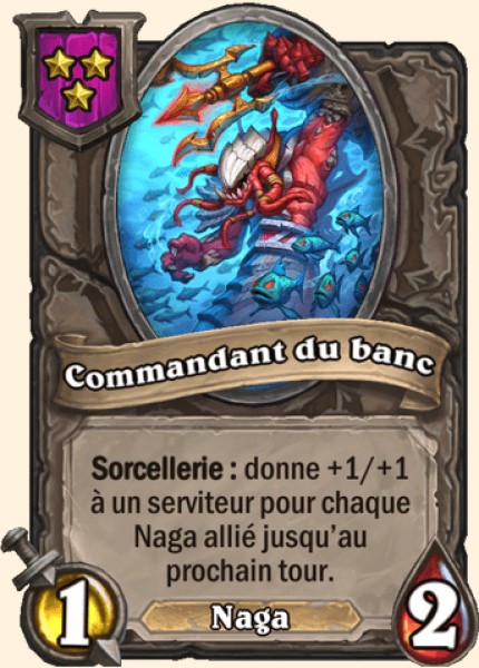 Commandant du banc carte Hearhstone