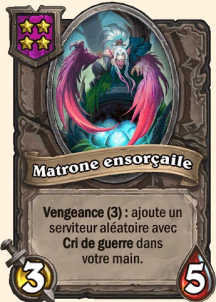 Matrone ensorcaile carte Hearhstone