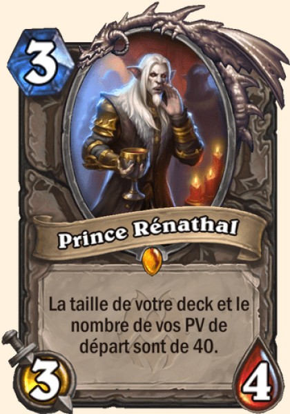 Prince Rénathal carte Hearthstone