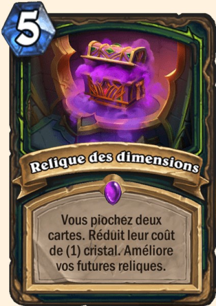 Relique des dimensions carte Hearhstone