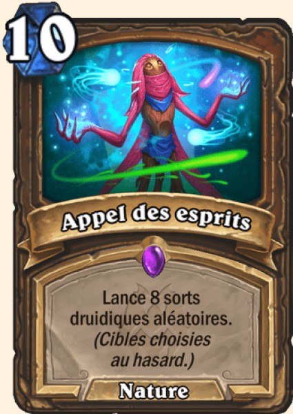 Convoquer les esprits carte Hearhstone