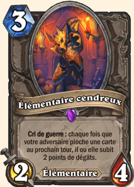 Elementaire cendreux carte Hearhstone