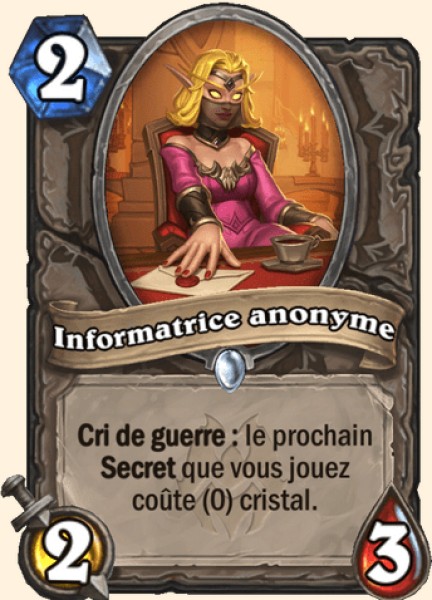 Informatrice anonyme carte Hearhstone