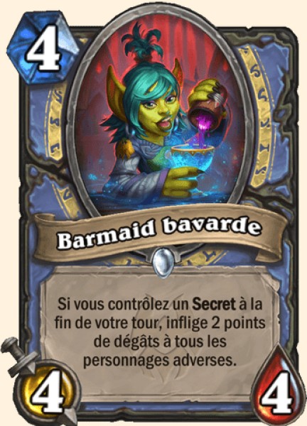 Barmaid bavarde carte Hearhstone