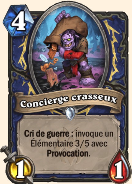 Concierge crasseux carte Hearhstone