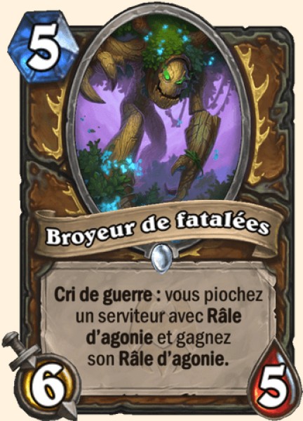 Broyeur de fatalees carte Hearhstone