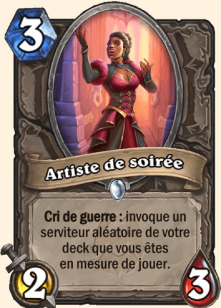 Artiste de soiree carte Hearhstone