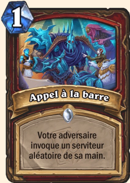 Appel a la barre carte Hearhstone