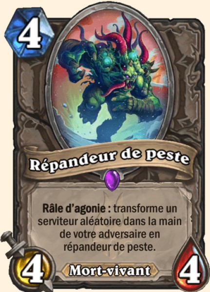 Repandeur de peste carte Hearhstone