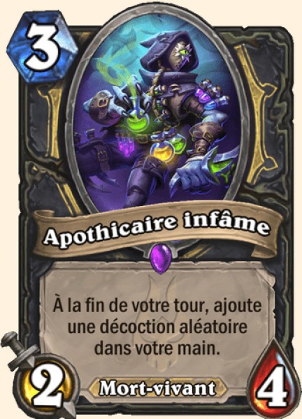 Apothicaire infâme carte Hearthstone