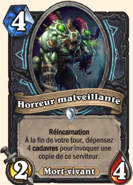 Horreur malveillante carte Hearhstone