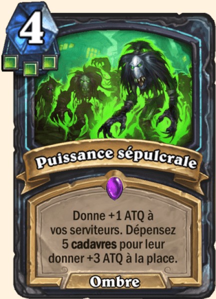 Puissance sepulcrale carte Hearhstone