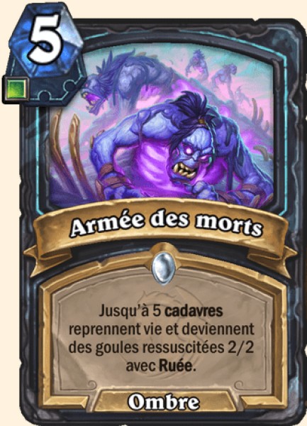 Armee des morts carte Hearhstone