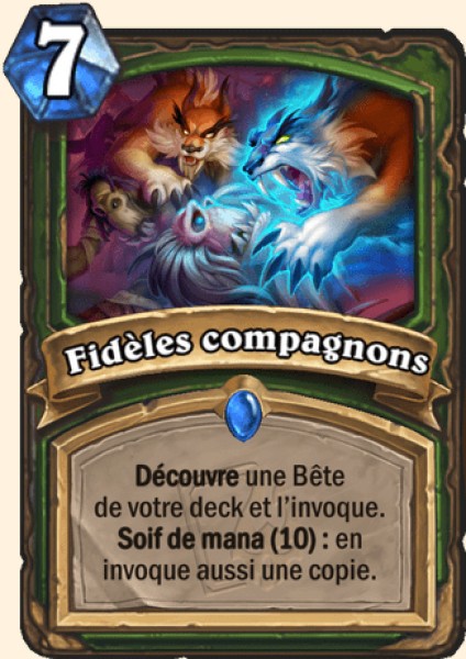 Fideles compagnons carte Hearhstone