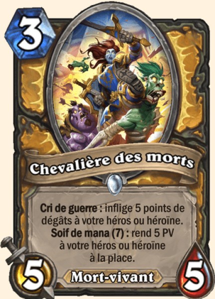 Chevaliere des morts carte Hearhstone